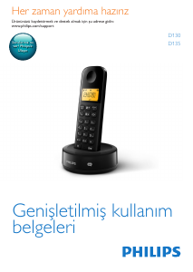 Kullanım kılavuzu Philips D1301W Kablosuz telefon