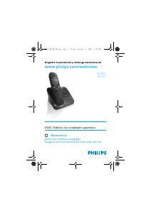 Manual de uso Philips CD4552B Teléfono inalámbrico