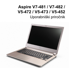 Priročnik Acer Aspire V5-472PG Prenosni računalnik
