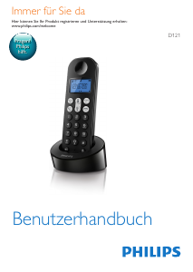 Bedienungsanleitung Philips D1211B Schnurlose telefon