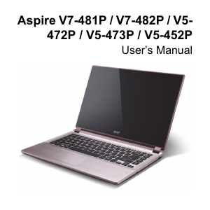 Manual Acer Aspire V5-472PG Laptop