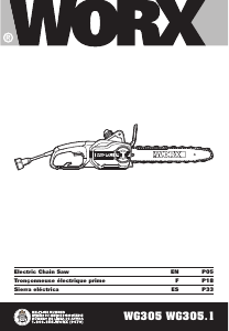 Manual de uso Worx WG305 Sierra de cadena