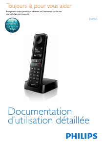 Mode d’emploi Philips D4550B Téléphone sans fil