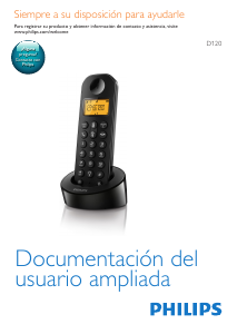 Manual de uso Philips D1202WA Teléfono inalámbrico