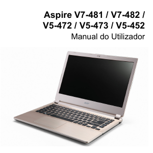 Manual Acer Aspire V5-473G Computador portátil