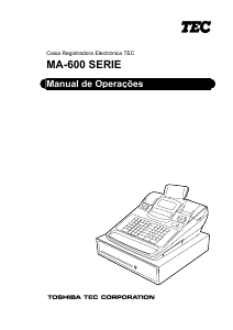 Manual TEC MA-600 Caixa registadora