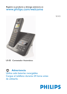 Manual de uso Philips SE4552B Teléfono inalámbrico