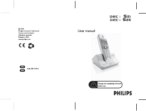 Manual Philips DECT5211S Wireless Phone