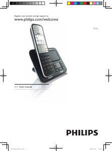 Handleiding Philips SE5651B Draadloze telefoon