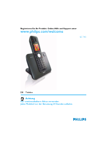 Bedienungsanleitung Philips SE7401B Schnurlose telefon