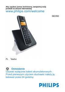 Instrukcja Philips SE3501B Telefon bezprzewodowy