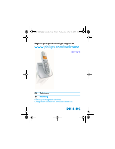 Handleiding Philips DCTG2401S Draadloze telefoon