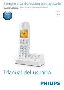 Manual de uso Philips D4051B Teléfono inalámbrico