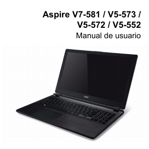 Manual de uso Acer Aspire V5-552G Portátil