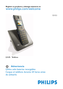 Manual de uso Philips SE4502B Teléfono inalámbrico