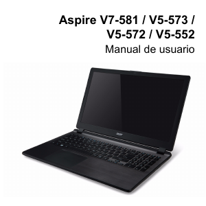 Manual de uso Acer Aspire V5-552PG Portátil