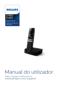 Manual Philips D4602B Telefone sem fio