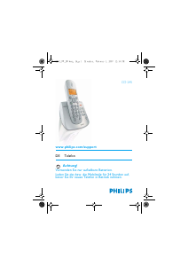 Bedienungsanleitung Philips CD2452B Schnurlose telefon