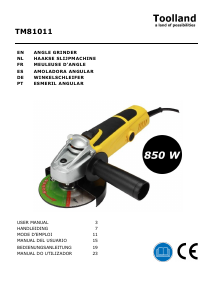 Manual Toolland TM81011 Angle Grinder