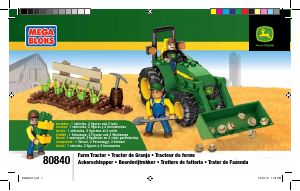 Handleiding Mega Bloks set 80840 John Deere Boerderij-traktor