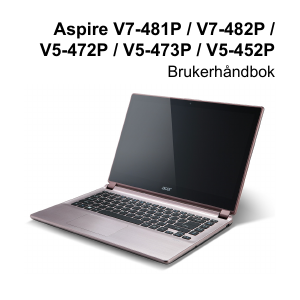 Bruksanvisning Acer Aspire V7-481G Laptop