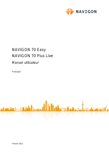 Mode d’emploi NAVIGON 70 Plus Live Système de navigation