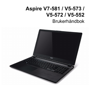 Bruksanvisning Acer Aspire V7-581PG Laptop