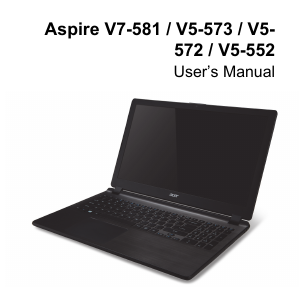Manual Acer Aspire V7-582PG Laptop