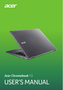 Manual Acer Chromebook 13 CB713-1W Laptop