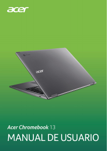 Manual de uso Acer Chromebook 13 CB713-1W Portátil