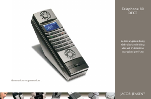 Mode d’emploi Jacob Jensen T-80 Téléphone sans fil