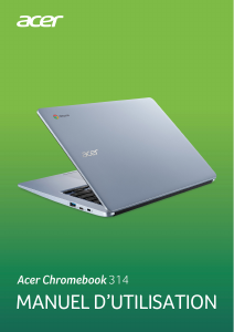 Mode d’emploi Acer Chromebook 314 C933T Ordinateur portable