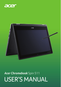 Handleiding Acer Chromebook Spin 511 R752TN Laptop