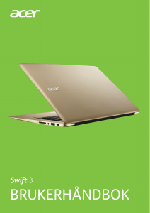 Bruksanvisning Acer SF314-51-76EY Swift 3 Laptop