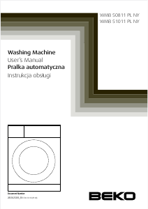 Manual BEKO WMB 50811 PL NY Washing Machine