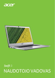 Vadovas Acer SF314-53G-87EQ Swift 3 Nešiojamasis kompiuteris