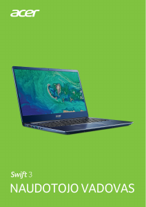 Vadovas Acer Swift 3 S40-10 Nešiojamasis kompiuteris
