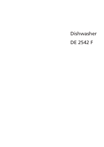 Bruksanvisning BEKO DE 2542F Diskmaskin