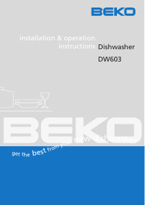 Handleiding BEKO DW 603 Vaatwasser