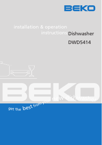 Manual BEKO DWD 5414 Dishwasher