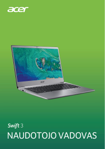 Vadovas Acer Swift SF313-51 Nešiojamasis kompiuteris