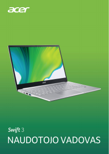 Vadovas Acer Swift SF314-42 Nešiojamasis kompiuteris