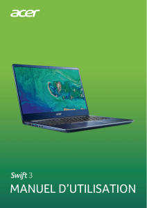 Mode d’emploi Acer Swift SF314-56G Ordinateur portable