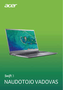 Vadovas Acer Swift SF315-52G Nešiojamasis kompiuteris