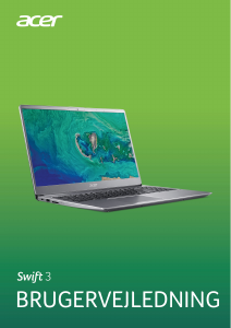 Brugsanvisning Acer Swift SF315-52G Bærbar computer