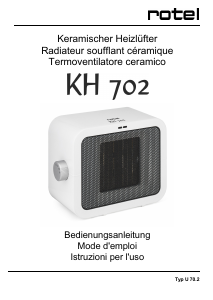 Manuale Rotel KH 702 Termoventilatore