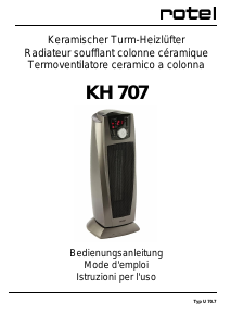 Manuale Rotel KH 707 Termoventilatore