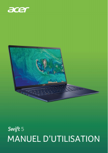 Mode d’emploi Acer Swift SF515-51T Ordinateur portable