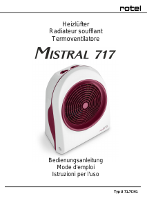 Bedienungsanleitung Rotel Mistral 717 Heizgerät