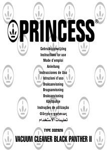 Manuale Princess 332926 Black Panther II Aspirapolvere